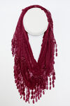 Infinity Lace Scarf, Wine, original image number 0