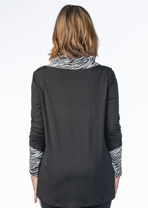 Zebra Athleisure Sweater , Black, original
