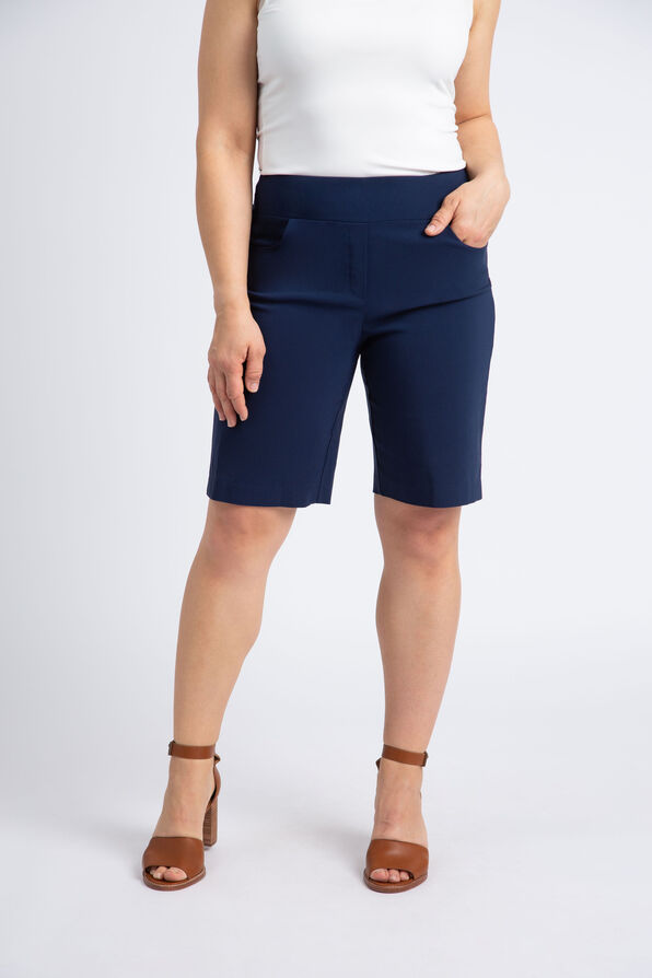 Ponte Knit Bermuda Shorts, , original image number 0