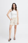 Linen Blend Pull-On Shorts, White, original image number 4