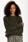 Cable-Knit Pull-Over Sweater , Olive, original image number 0