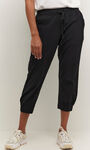 100% Cotton Capri Pants, Black, original image number 1