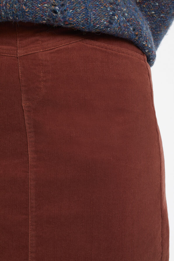 Brown Corduroy Squared Skirt, Copper, original image number 2