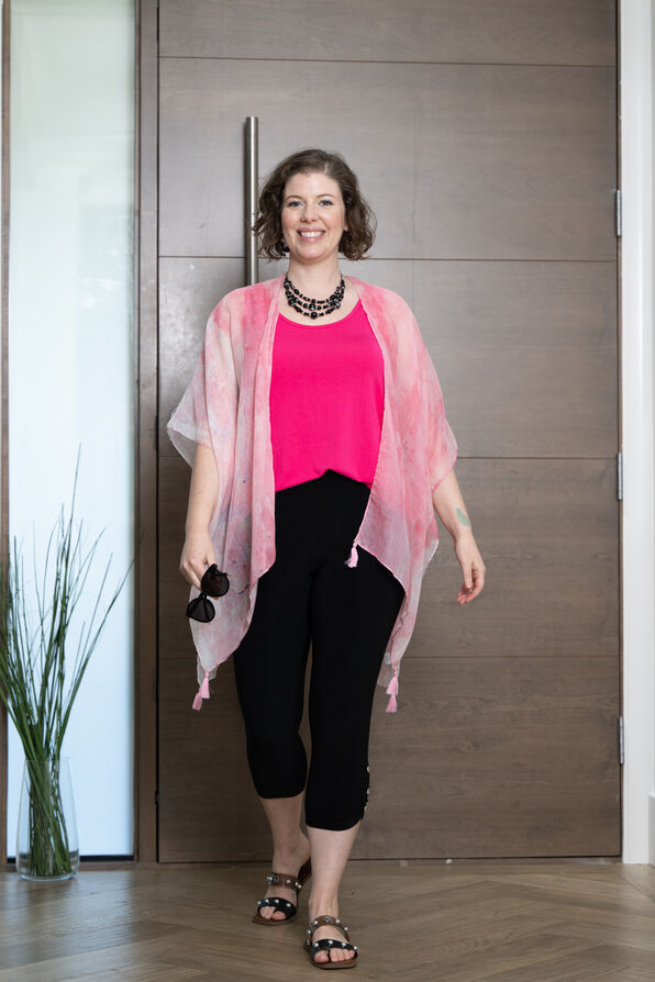 Light Fuchsia Tassel Kimono, Pink, original image number 1