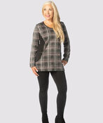 Modernly Plaid Sweater Tunic, Pink, original image number 0