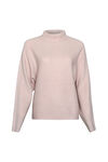 Chic Mock Neck Sweater, Pink, original image number 0