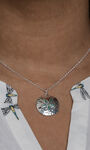 Sand Dollar Sparkle Necklace Set, Silver, original image number 1