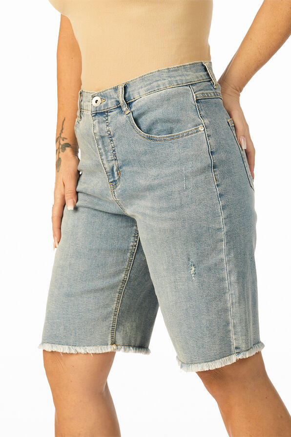 Bermuda Jean Shorts, Denim, original image number 2