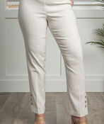 Linen Ankle Pant, Cream, original image number 1