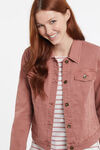 Peach Pink Denim Jacket , Rust, original image number 0