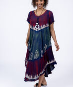 Bright TieDye Hippie Dress, , original image number 2