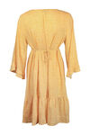 Boho 3/4 Ruffle Sleeve Dress, Yellow, original image number 2