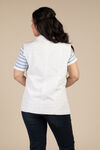 Zip Front Vest, White, original image number 1