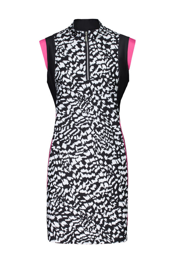 Printed Golf Dress, Black, original image number 0