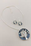 Blue Skies Necklace and Earring Set, Blue, original image number 0