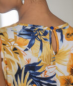 Belted Tropical Maxi Dress, Orange, original image number 2