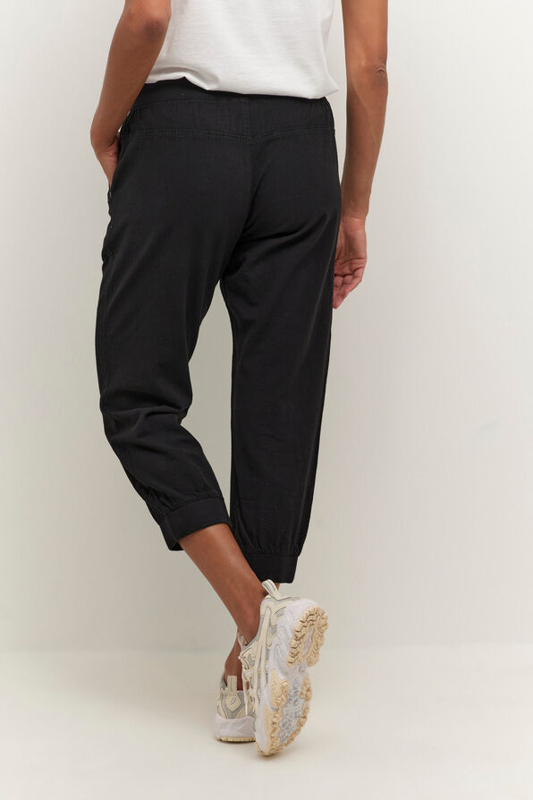 100% Cotton Capri Pants, Black, original image number 2