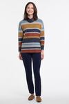 Colorful Stripe Cowl Sweater, Multi, original image number 0