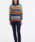 Colorful Stripe Cowl Sweater, Multi, original image number 0
