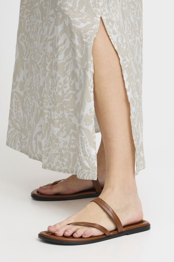 Pull-On Linen Maxi Skirt, White, original image number 2
