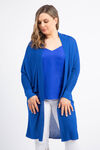 Elbow Sleeve Knit Cardigan, Blue, original image number 0