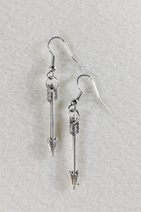 Arrow Handmade Earrings, Silver, original image number 0