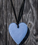 Handcrafted Resin Large Heart Pendant, Blue, original image number 1