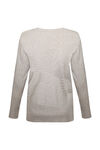 Ribbed Sweater with Side Slits, Taupe, original image number 1
