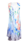 Sleeveless Dress with Burnout Overlay, Multi, original image number 1