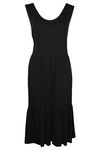 Sleeveless Tiered Midi Dress, Black, original image number 0