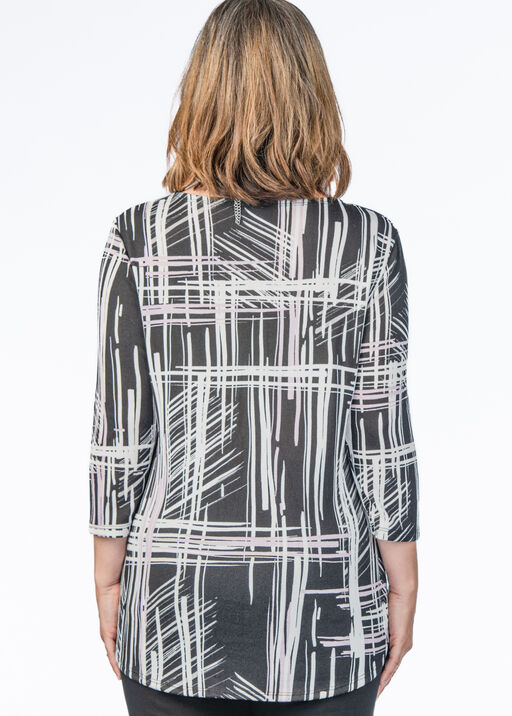 Artistic Brushstrokes Abstract Lines Shirt , Black, original