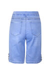 Pull-On Audrey Denim Shorts with Laced Detail, Blue, original image number 1