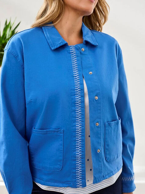 Tribal Plaid Blue Jacket