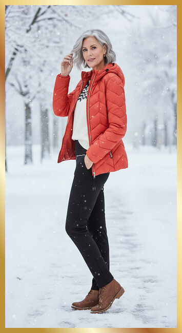 Fransa winter outerwear red jacket