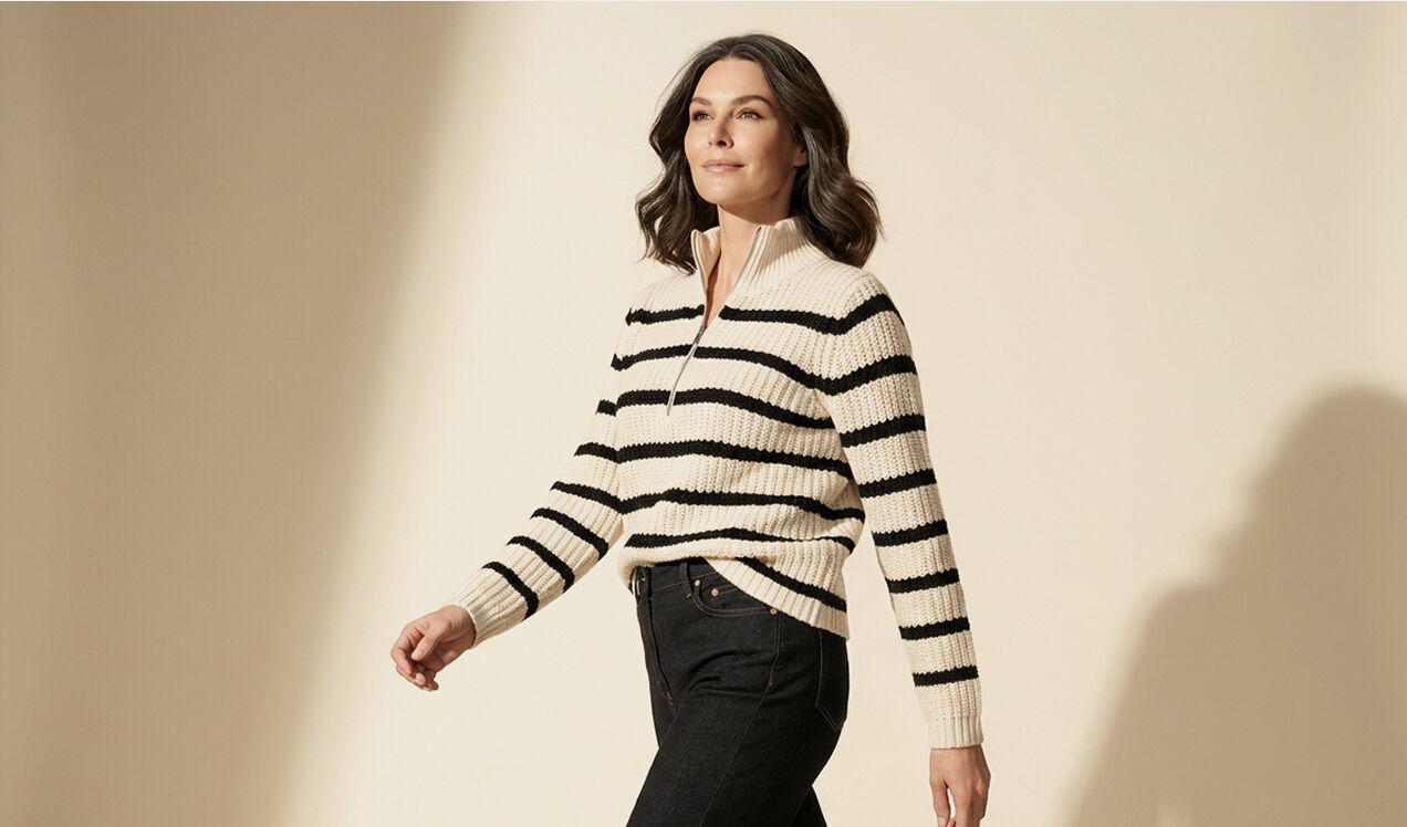 Frans knit stripe sweater