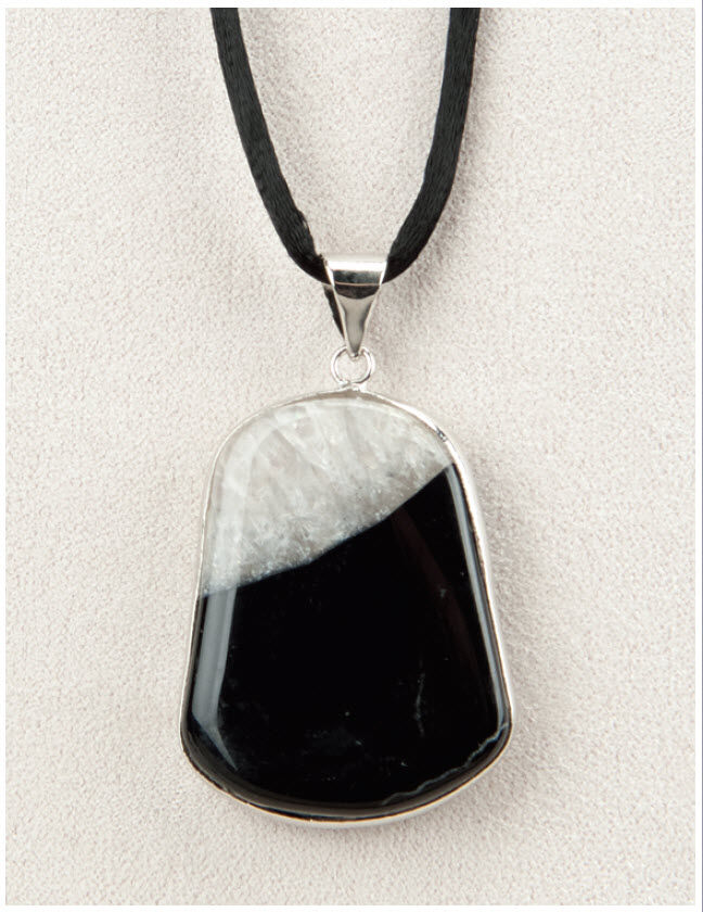 asymmetrical stone necklace