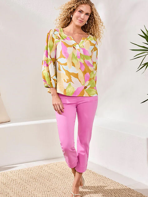 Tribal Blouse With Smocked Yoke