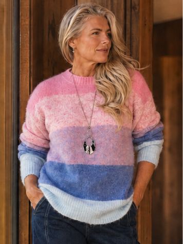 Papillon Color Block Knit Sweater