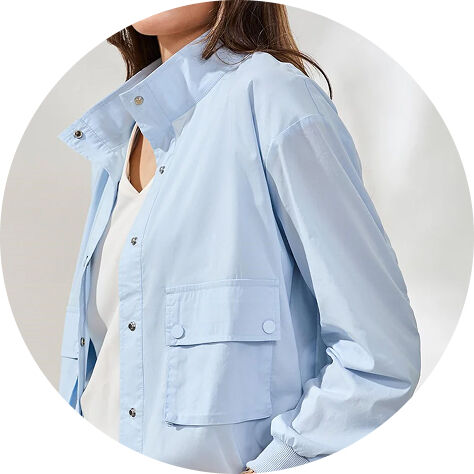 Spring Baby Blue Cargo Jacket