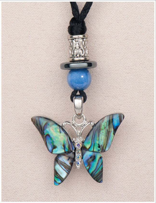 butterfly stone necklace