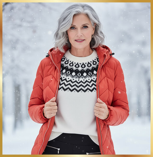 Fransa Red Puffer Jacket