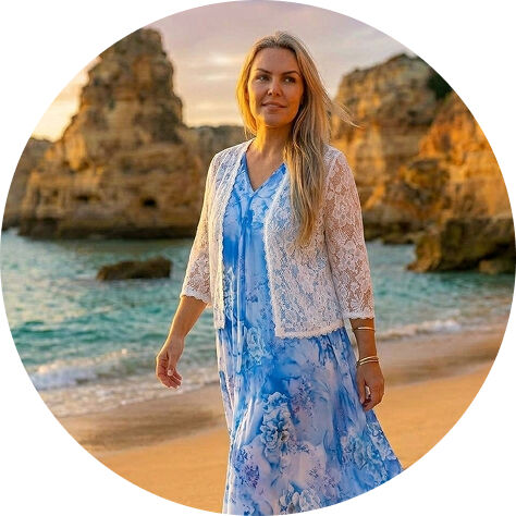 Light weight blue and white floral midi spring dress