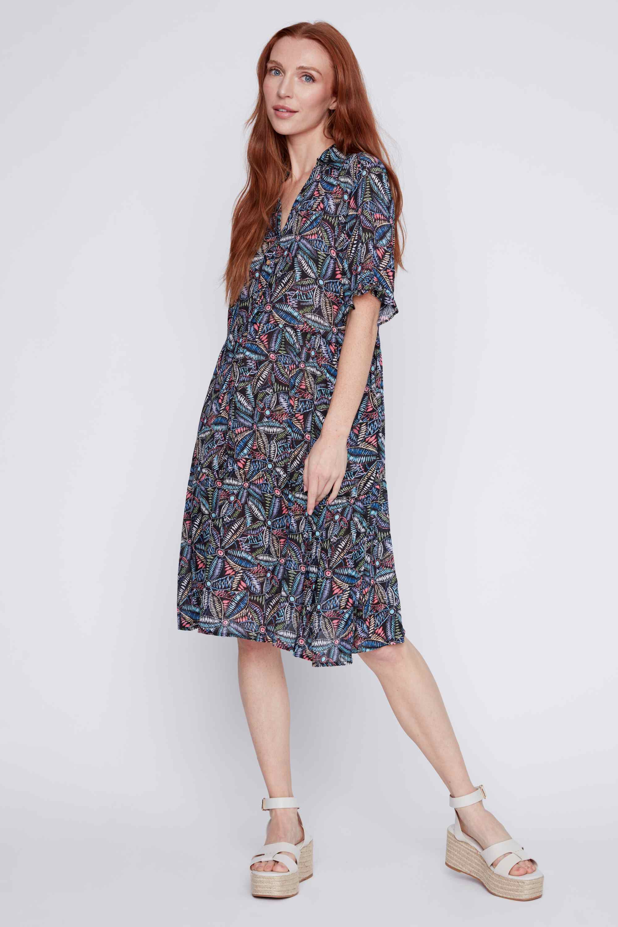 Short Sleeve Babydoll Dress Image 1