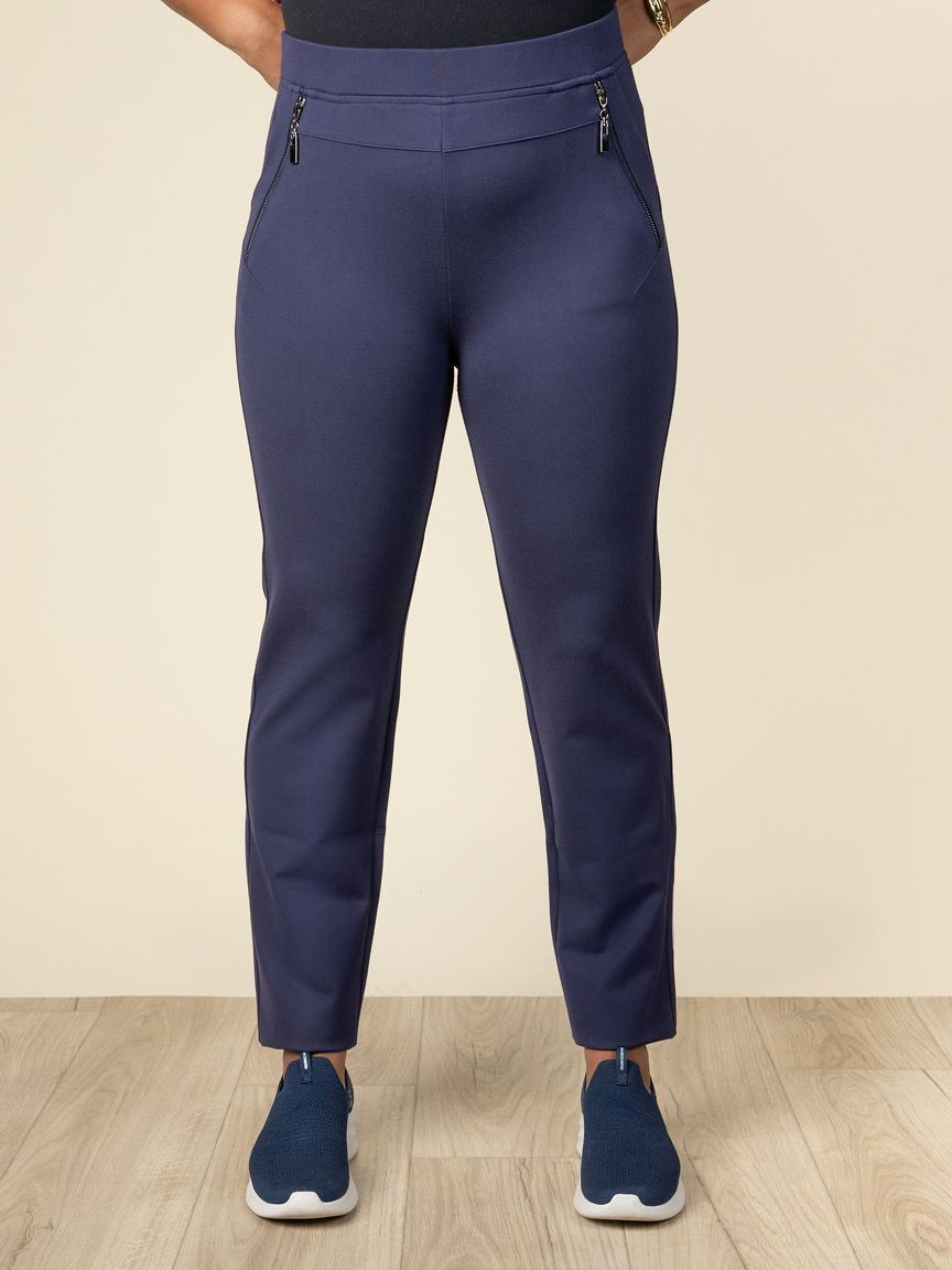 Pull-On Pants With Zippers