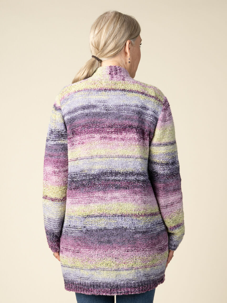 Open Front Space Dye Cardigan Image 4