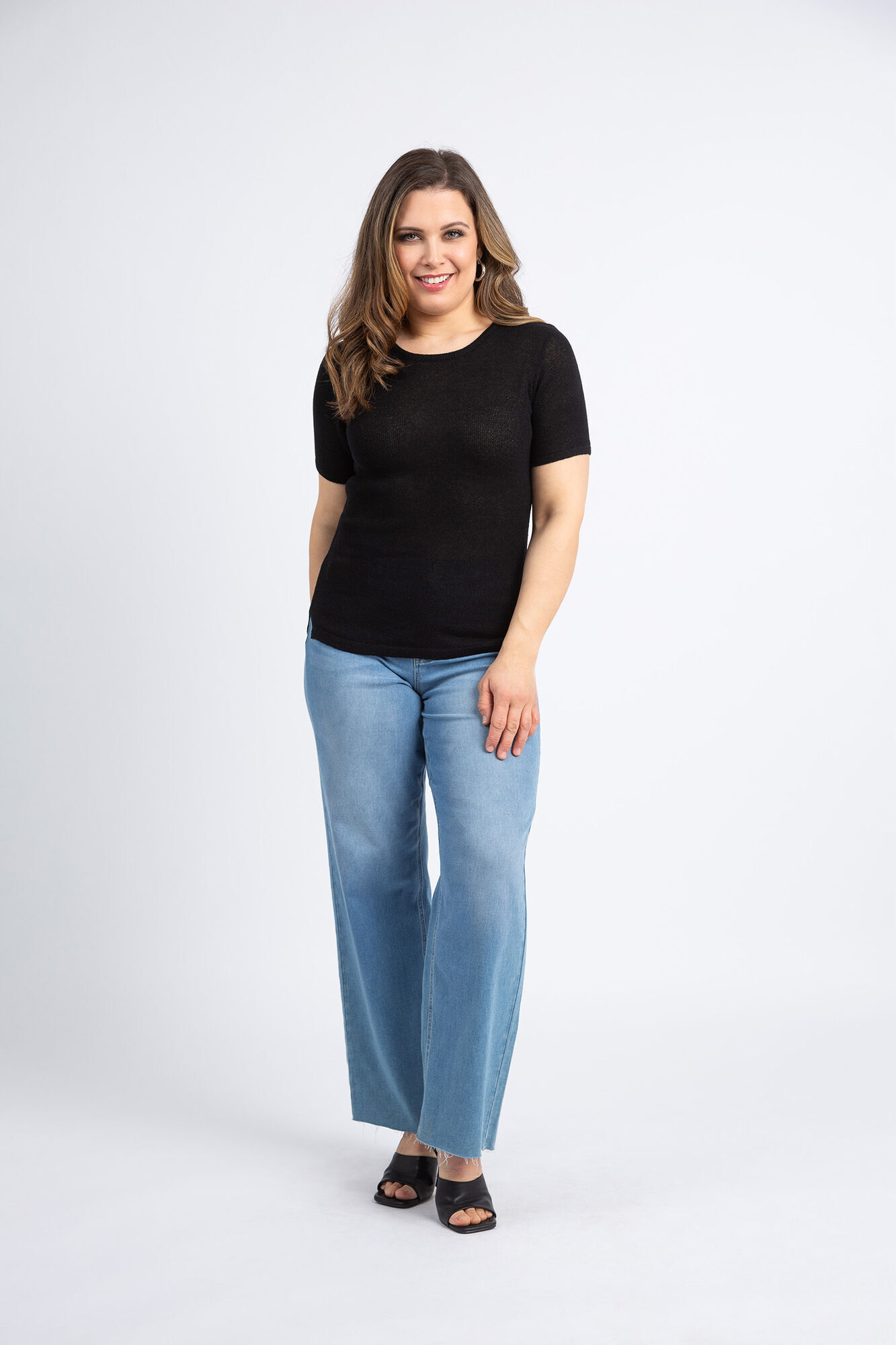 Short Sleeve Knit Top Image 1