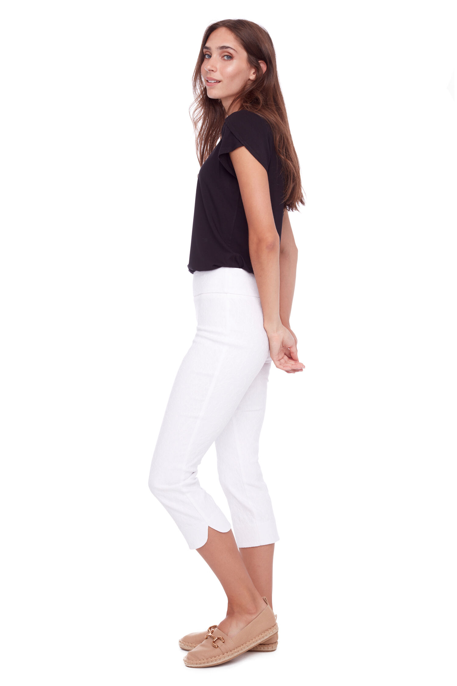 Petal Slit Techno Crop Pant Image 3
