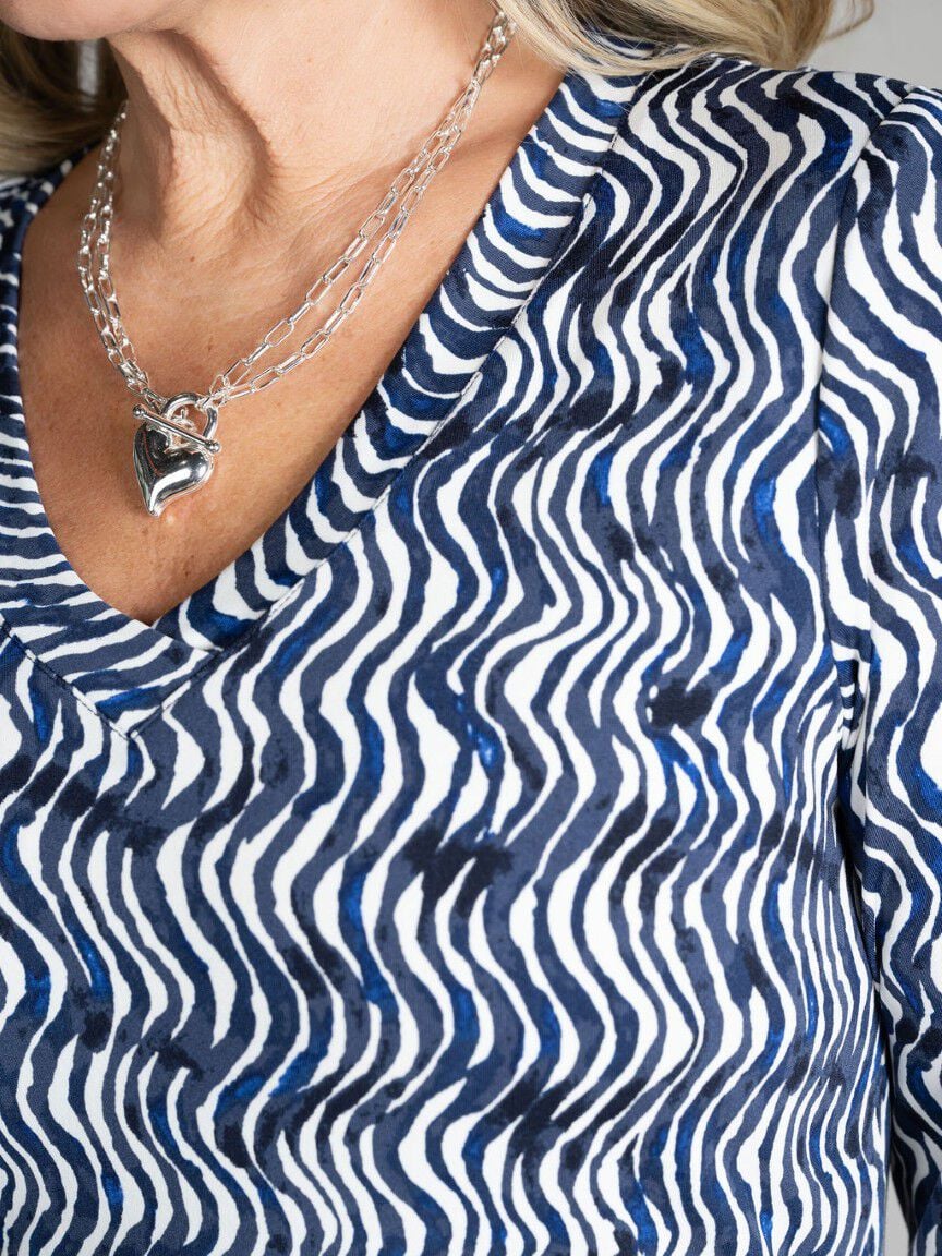 Elbow Sleeve Printed Top Image 2