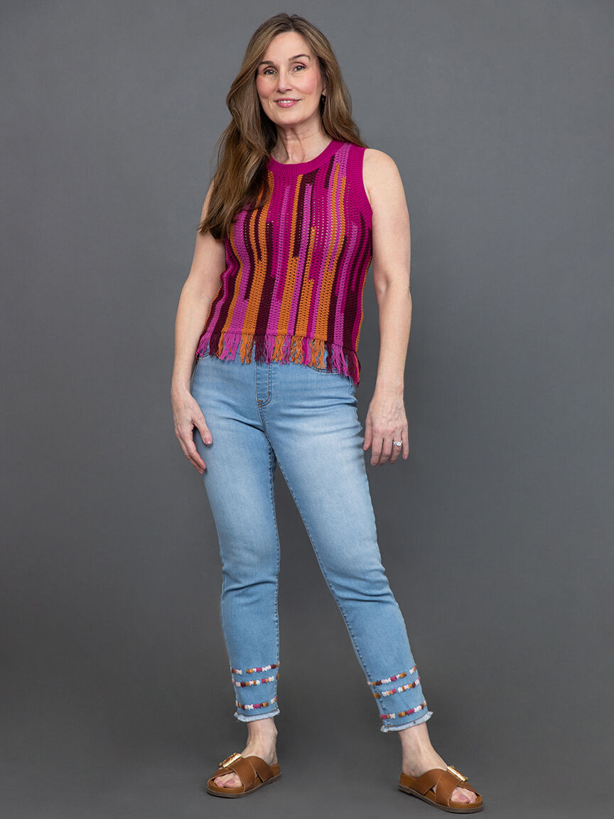 Fringed Hem Sweater Image 1