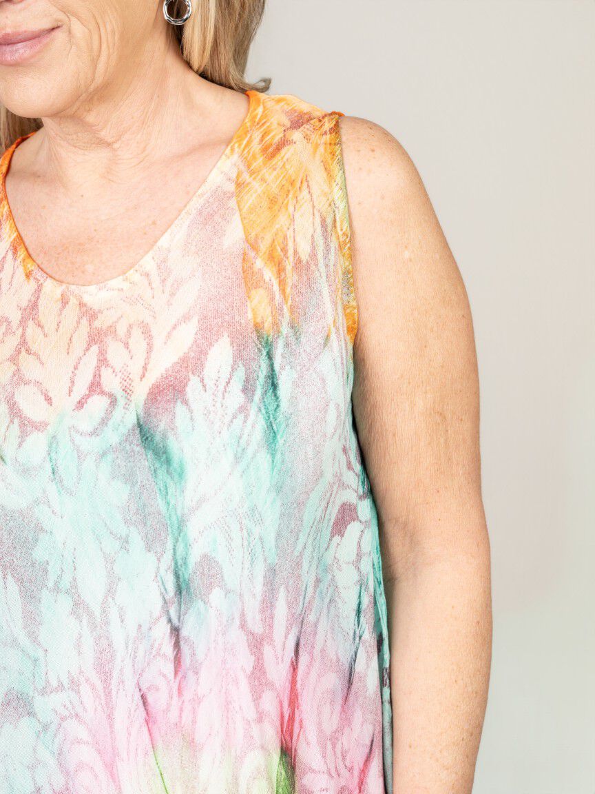 Sleeveless Tie Dye Midi Dress Image 2
